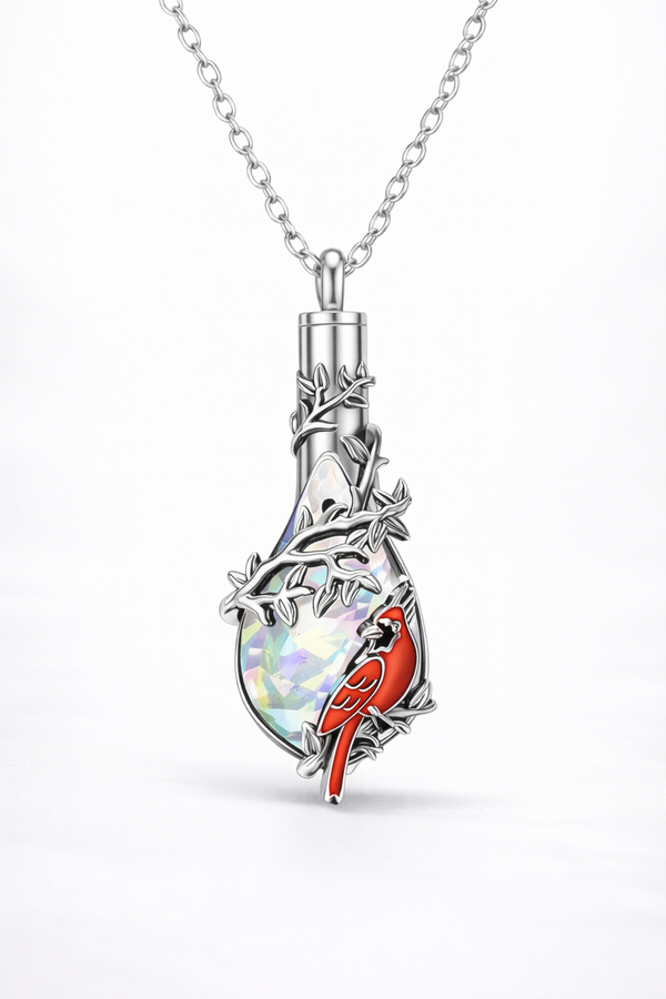Cardinal Keepsake Vessel Necklace