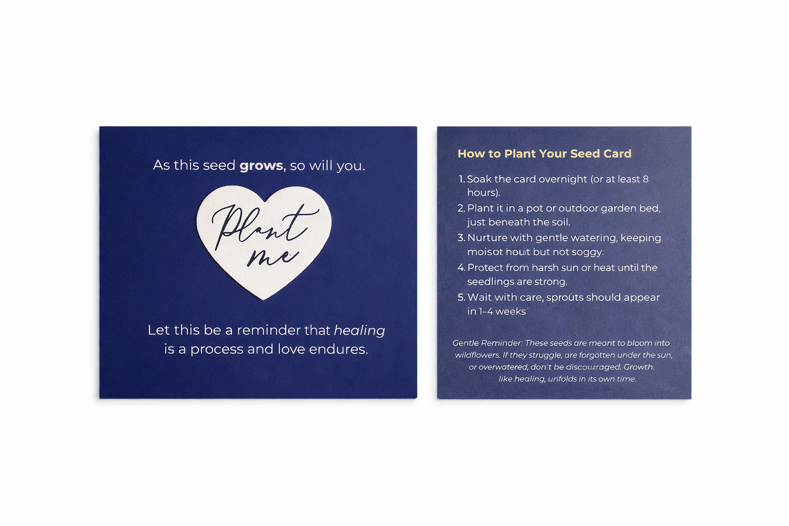 SentiKits plantable seed card that grows wildflowers, a living sympathy gift and meaningful tribute to a loved one's memory