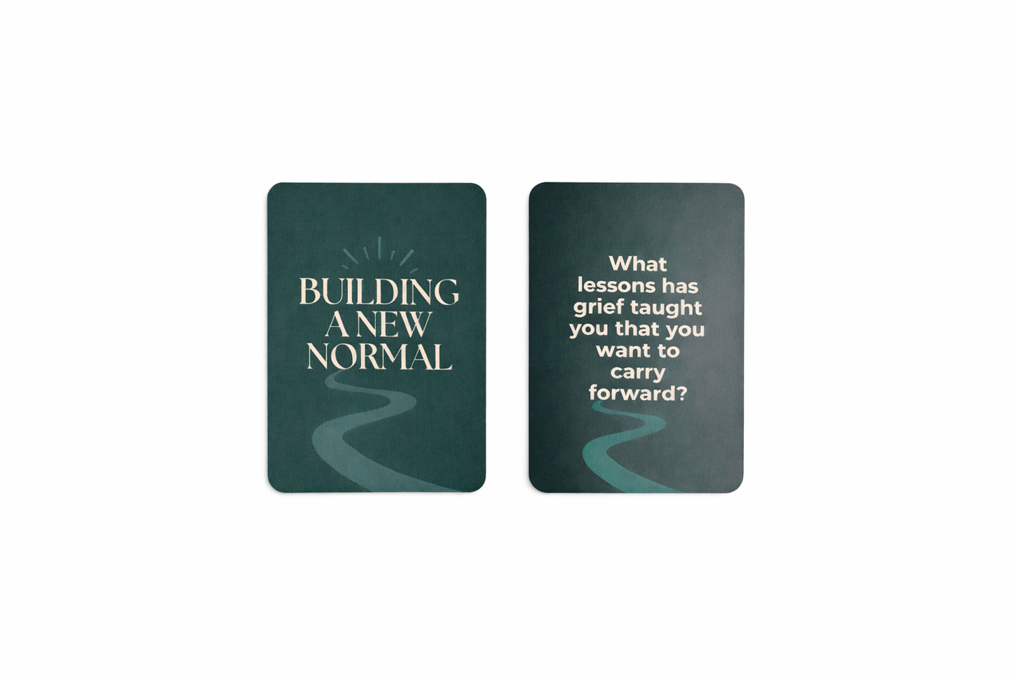 SentiKits Building New Normal cards, gentle step-by-step prompts to help those grieving re-engage with daily life after loss