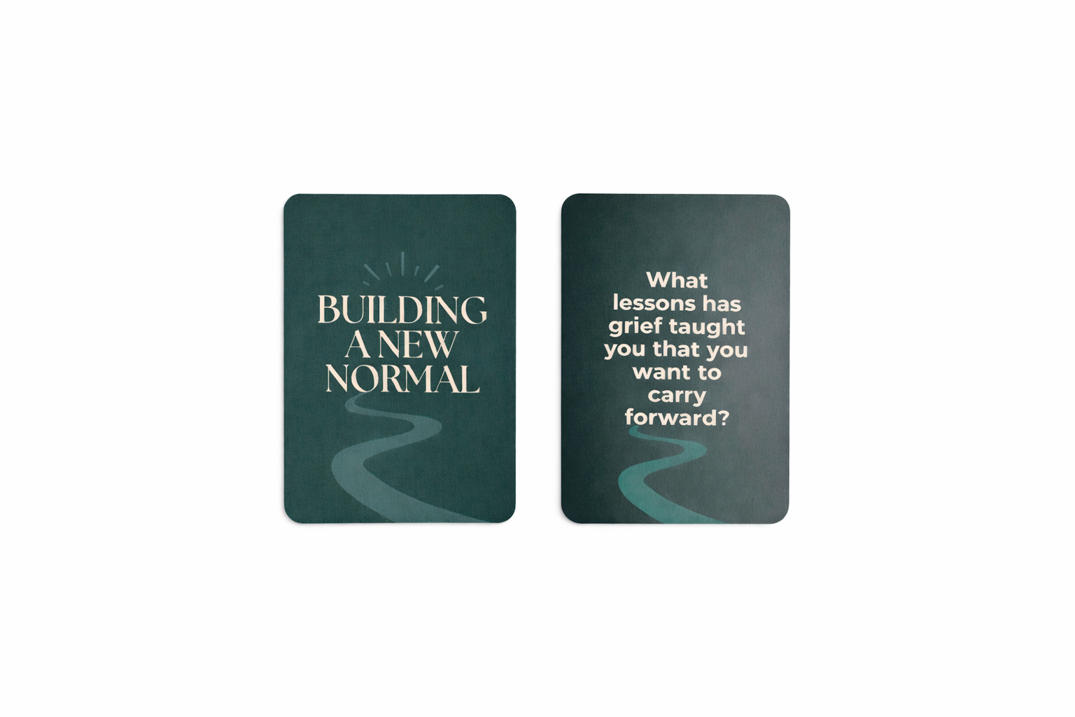 SentiKits Building New Normal cards, gentle step-by-step prompts to help those grieving re-engage with daily life after loss